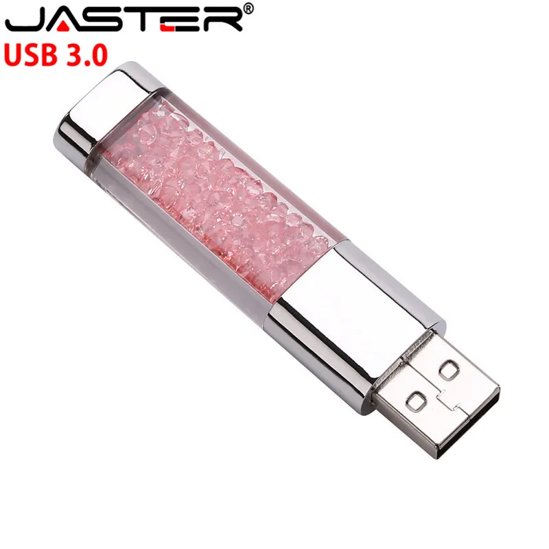 JASTER USB 3 0 Кристальный подарок usb falsh drive прозрачный pendrive 4 ГБ 16 32 64 Гб карта памяти u