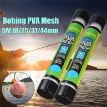 1PCS 5M Water Dissolving PVA Narrow Mesh Tube Net Carp Fishing Feeder Lures Refill Plunger Bar Tackle