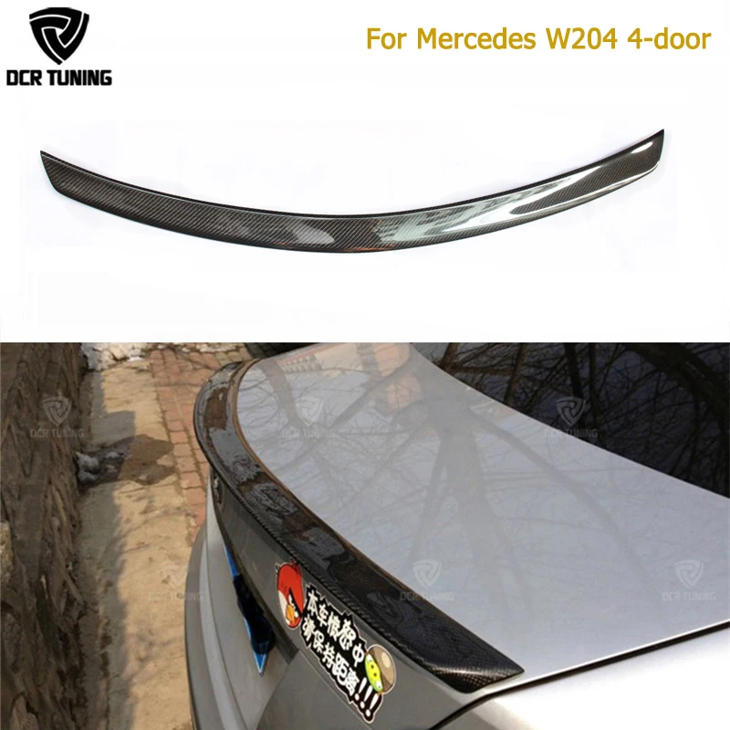

Спойлер AMG из углеродного волокна для Mercedes W204 Amg, 2008, 2010, 2011, 2012, 2013, 2014, C класс, W204, карбоновый спойлер, 4-дверный седан