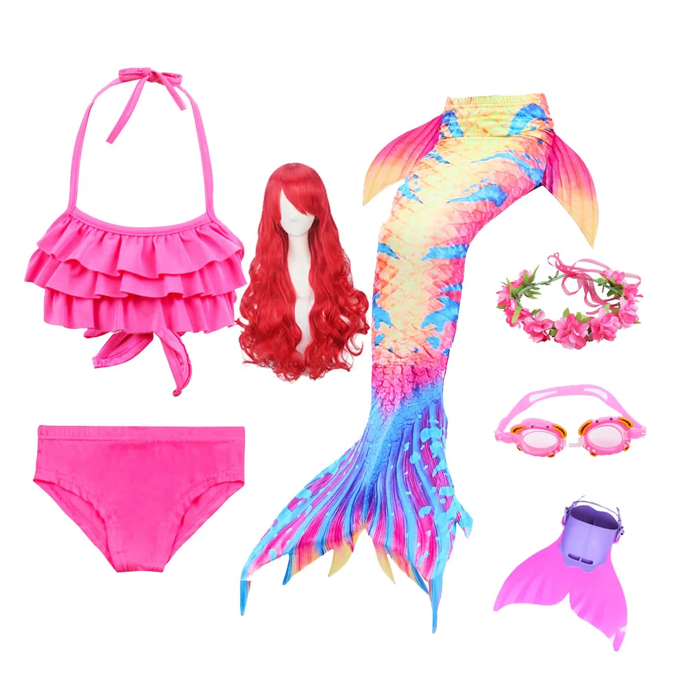 Christmas-Children-Mermaid-Swimwear-Girls-Colorful-Bikini-Children-Split-Kids-Swimsuit-Mermaid-Tail-with-Monofin-Fin(9)