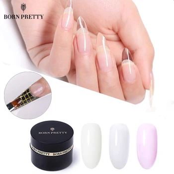 

BORN PRETTY Pink Extension Nail Gel Crystal White Nail Finger Extension UV Gel Varnish Soak Off Gel Nail Polish 5ml