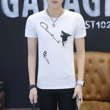 

Summer new women's street letter characters print loose short-sleeved T-shirt 44.36