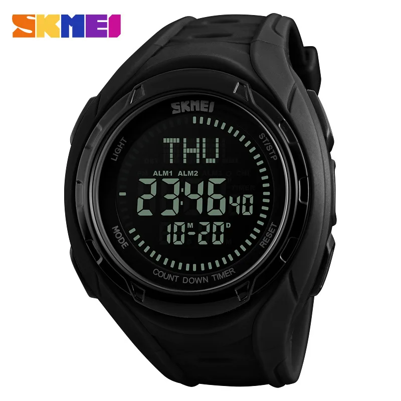 

Skmei Outdoor Sports Compass Waterproof Electronic Watch Multi-functional Daylight Saving Time Stopwatch Countdown Watch MEN'S W