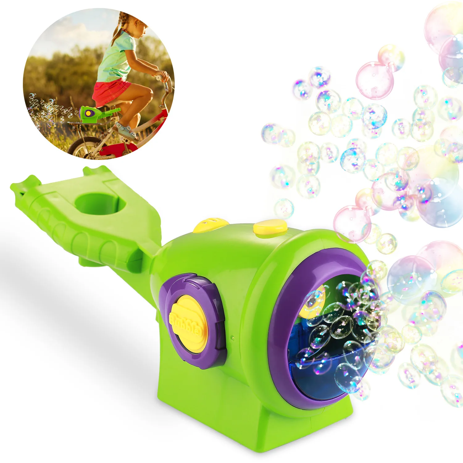 Outdoor Bike Bubble Blower Toy Soap Water Bubble Gun Machine Cartoon Water Gun Gift For Kids Easy to Operate Automatic Blower