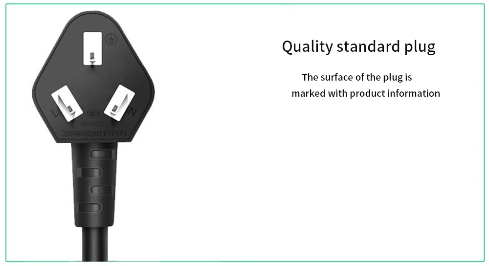 1.5m national standard plum blossom tail power cord, suitable for laptop power cord, computer host, monitor, printer, projector,