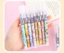 

Kawaii Cartoon Straight Liquid Walking Bead Pen Students Large Capacity Quick Drying Neutral Pen Learning 0.5mm Student Statione