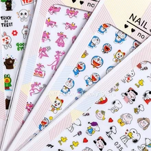 Новое поступление, аниме, 3d наклейки для ногтей, фольга, художественное оформление ногтей, Рождественский мультяшный дизайн, наклейки для ногтей, маникюрные принадлежности