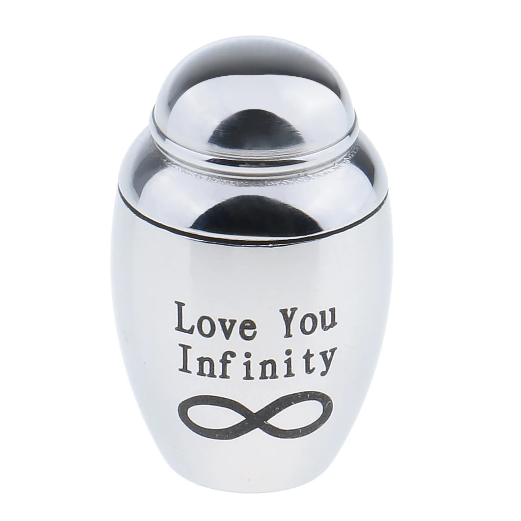 Stainless Steel Cremation Urn Ash Holder Mini Keepsake Funeral Urns 25x16mm