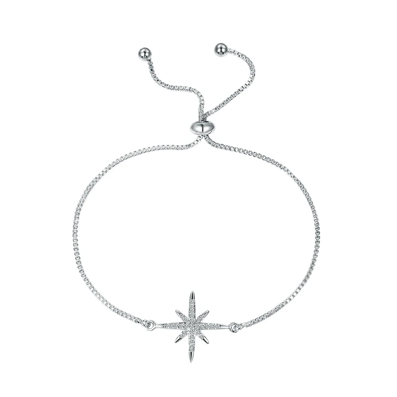 WEIMANJINGDIAN фирменный кубический цирконий с кристаллами регулируемый браслет Starburst