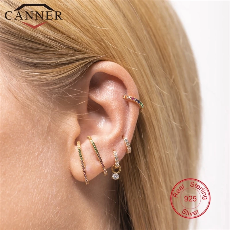 Женские серьги гвоздики из серебра 100% пробы с радужным