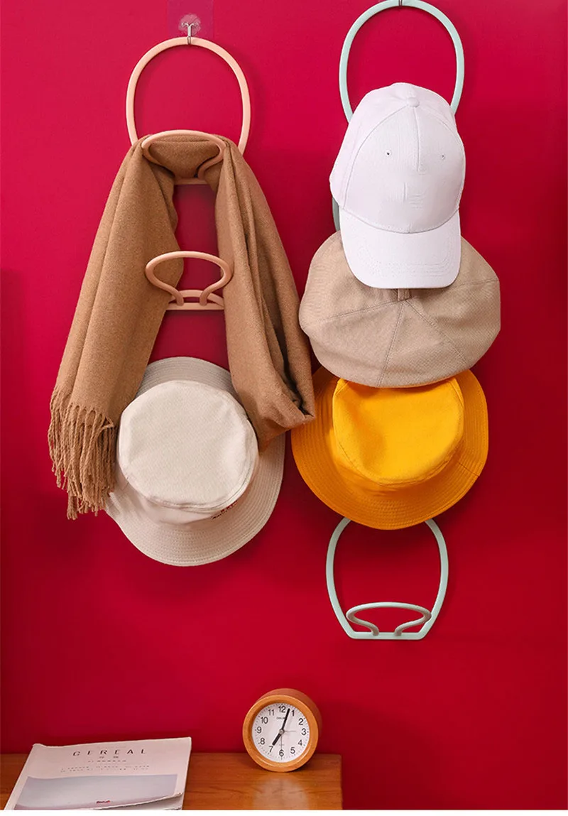 4/6pcs Baseball Cap Door Hanging Rack 