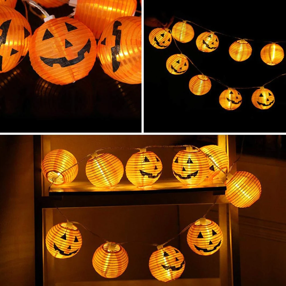 Lot De 5 Guirlandes Lumineuses à Suspendre Pour Halloween, Lumières LED