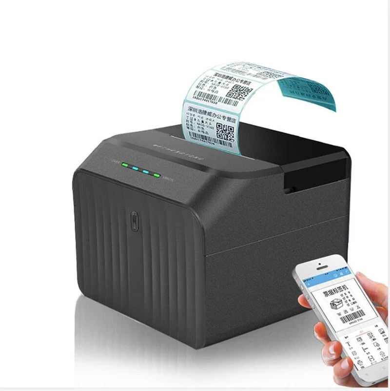 Brand New USB Bluetooth Barcode Printer 20mm-58mm Sticker Receipt Bill Bar QR Code Print mini color printer