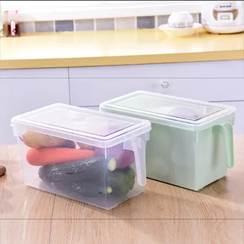 

New Style Refrigerator with Lid Fruit Organizing Cassette Handle Drawer-type Food Freshness Box Plastic Fruit Fruit Storage Box