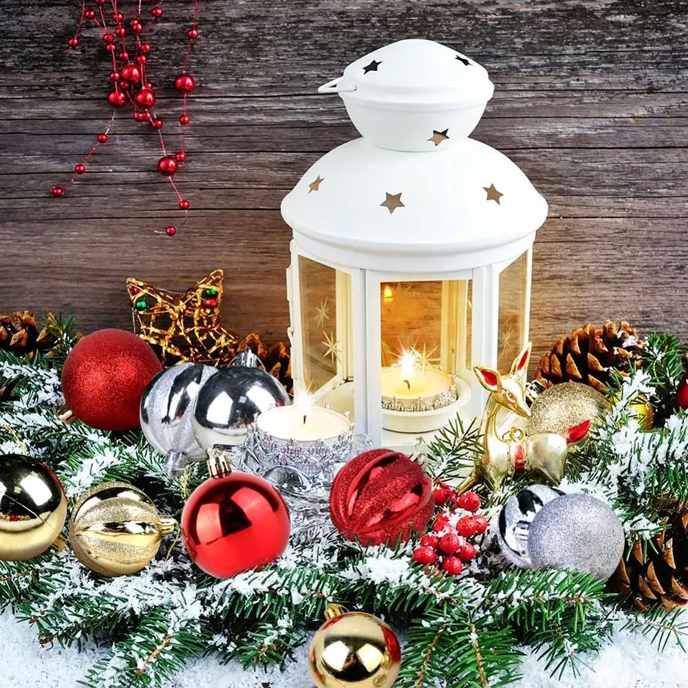 OurWarm 12 шт. Рождественские шары Рождественская елка пластиковый дисковый орнамент подвесной шар для дома елочные украшения 6 см