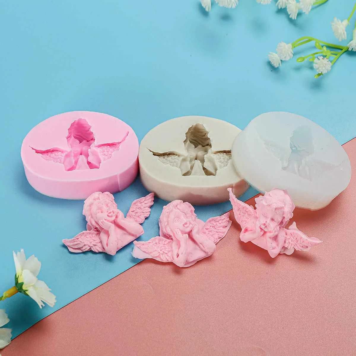 3D DIY милый ангел детская форма силиконовая форма для выпечки украшения торта инструменты Конфеты шоколадная глина ледяное желе формы для выпечки