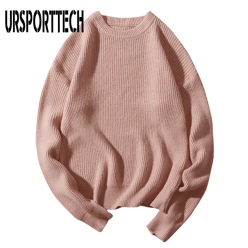 

Autumn Men's Sweaters Korean O Neck Warm Pullover Solid Color Knitted Sweaters Man Casual Knitwear Slim Fit Tops Men Clothing