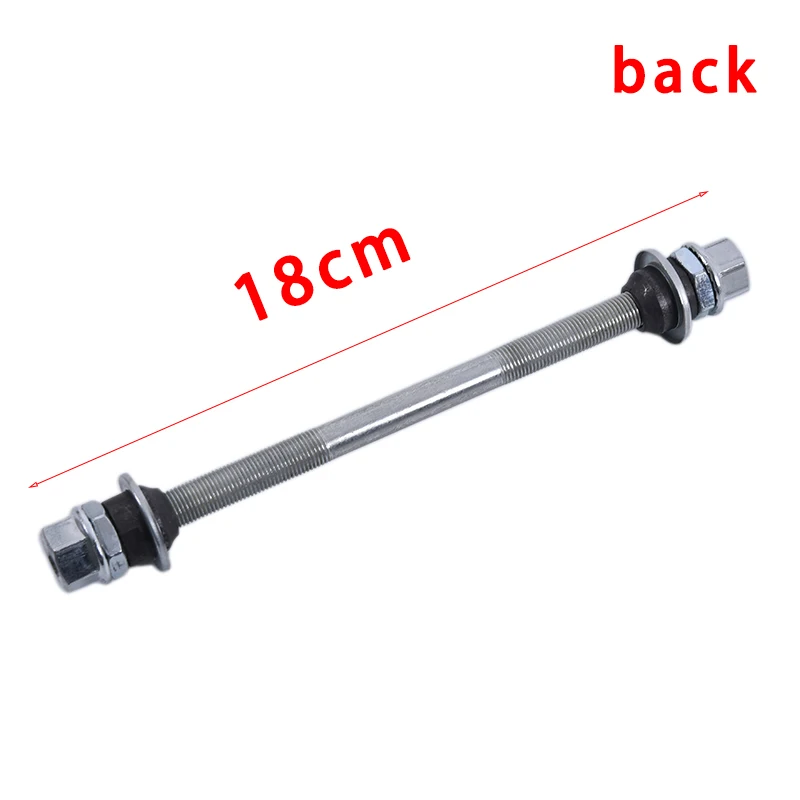 180mm rear axle Ступица колеса велосипеда передняя задняя стальная сплошная Ось шпинделя винтажная передняя/задняя ось рычаг велосипед инструмент для ремонта, аксессуары 150/180 мм - Цвет: 180mm rear axle