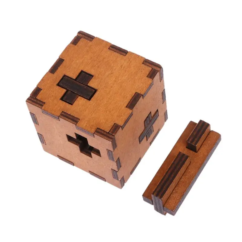 

New Switzerland Cube Wooden Secret Puzzle Box Wood Toy Brain Teaser Toy For Kids R9UE