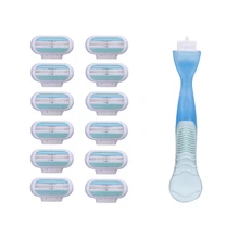 Красота Безопасная бритва лезвия, лезвия для бритья женский точилка 3 Слои женские сменные лезвия для бритвы головки подходят для Venuse уход за лицом