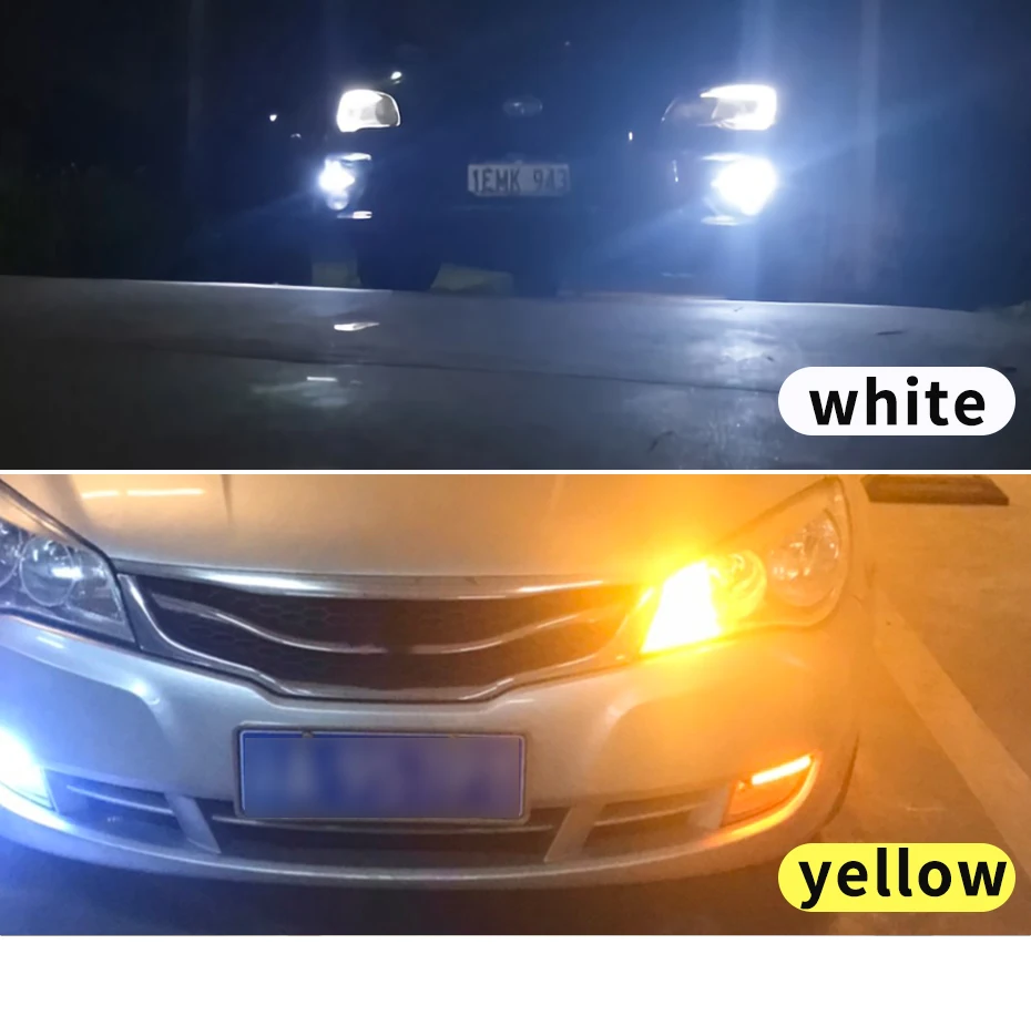 2Pcs Led Car Daytime Running Lights Drl Waterproof Headlight Turn Singal Yellow Light Streamer Auto Decorative Lamp Strip 12V