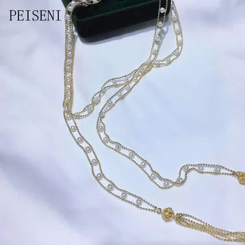 

PEISENI S925 Original Design Fine Jewelry Necklace 2020 Natural Freshwater Pearl jewelry 4-4.5mm Necklace For Women Wholesale