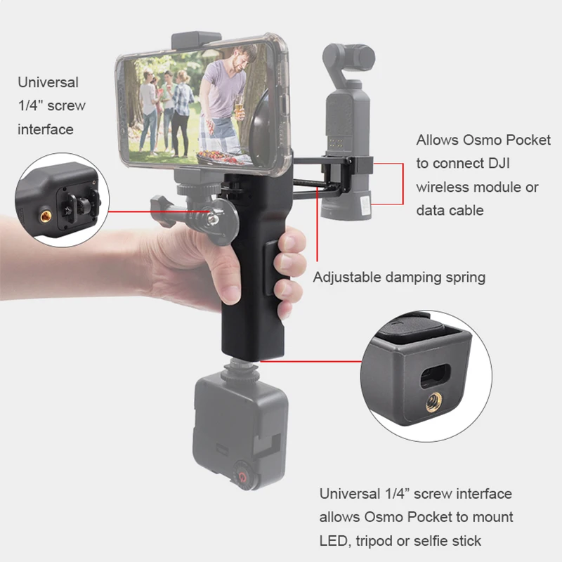 Z-Axis DJI OSMO Карманный Набор карданный складной ручной захват для DJI OSMO Карманный карданный стабилизатор кронштейн видеокамера аксессуары