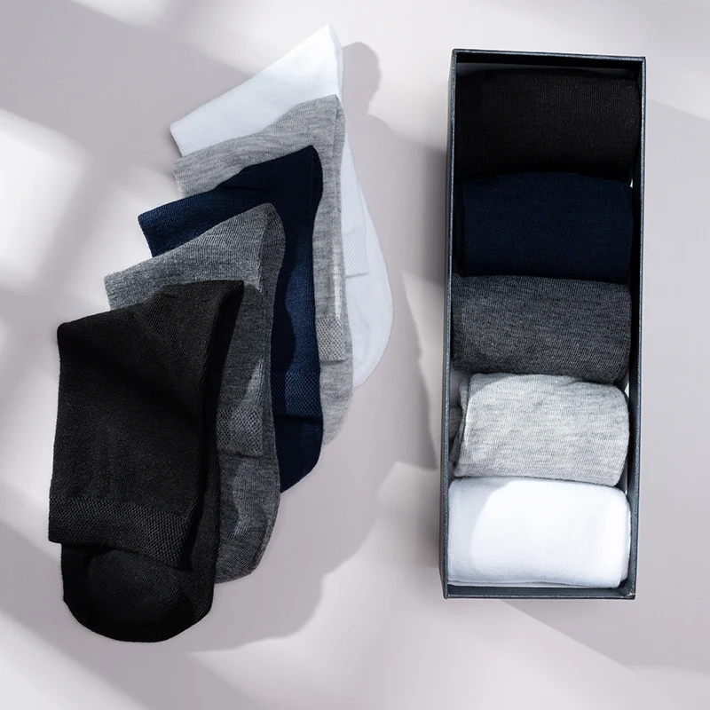 2020 новые мужские хлопковые носки для мужчин черные деловые дышащие весенне