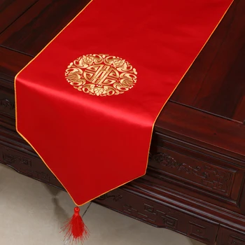 

New Chinese Handmade Vintage Style Silk Embroidery Table Flag