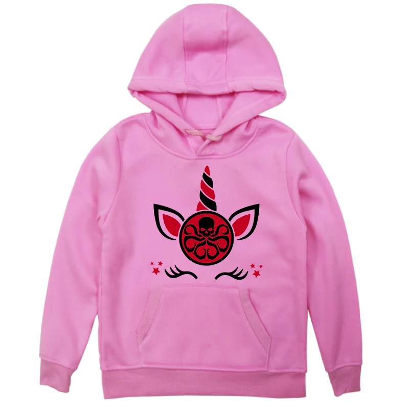 Hoodies 11 Толстовка с капюшоном с изображением супергероя единорога для малышей; сезон осень-зима; худи для мальчиков и девочек; Свитшот; Верхняя одежда; повседневная одежда - Цвет: Hoodies 11
