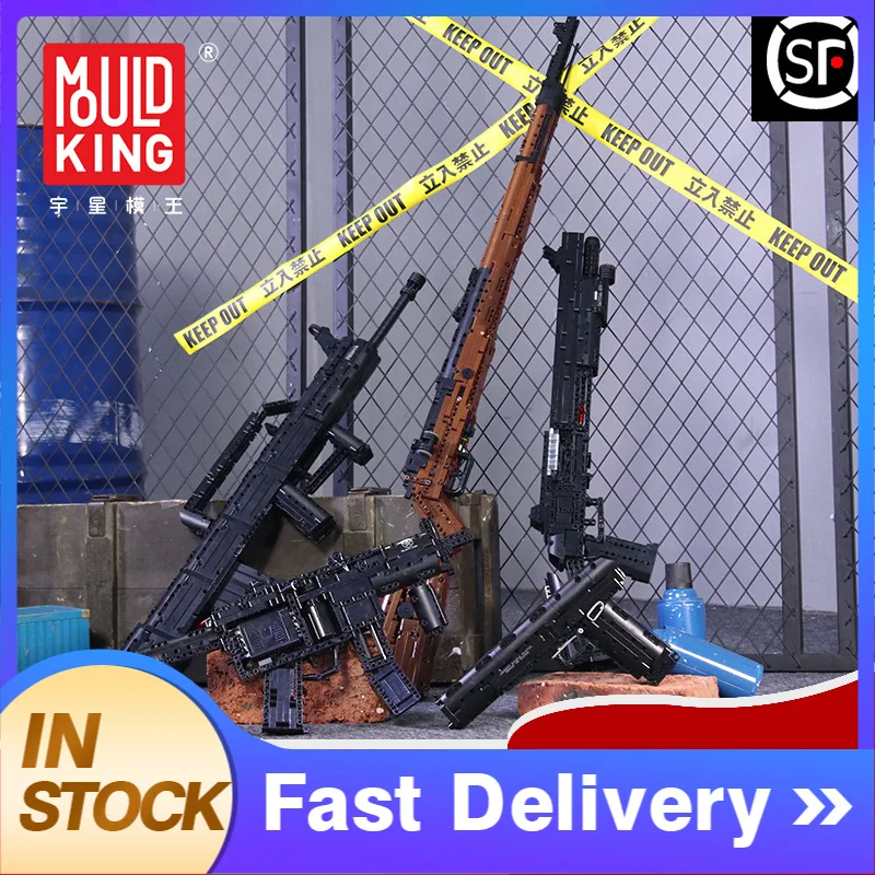 

Mould King Firearms Series Desert Eagle MP5 Rifle 98k M4 QBZ95 14001-14005 Model Building Blocks Bricks Electric Toys Gun