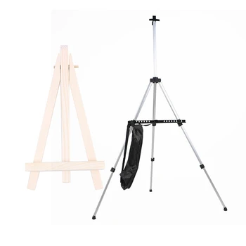 

1Pcs Adjustable Aluminum Artist Sketching Painting Display Easel Stand + Carrying Bag (Silver) & 1Pcs Wooden Cafe Table Number E
