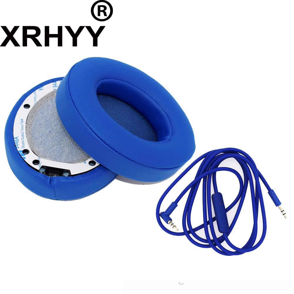 Xrhyy Blue Replacement Ear Pad Cushion Audio Cable Microphone Talk For Beats By Dr Dre Studio 2 0 Wireless Over Ear Headphones Ear Pad Cushions Ear Padsear Pad Replacement Aliexpress