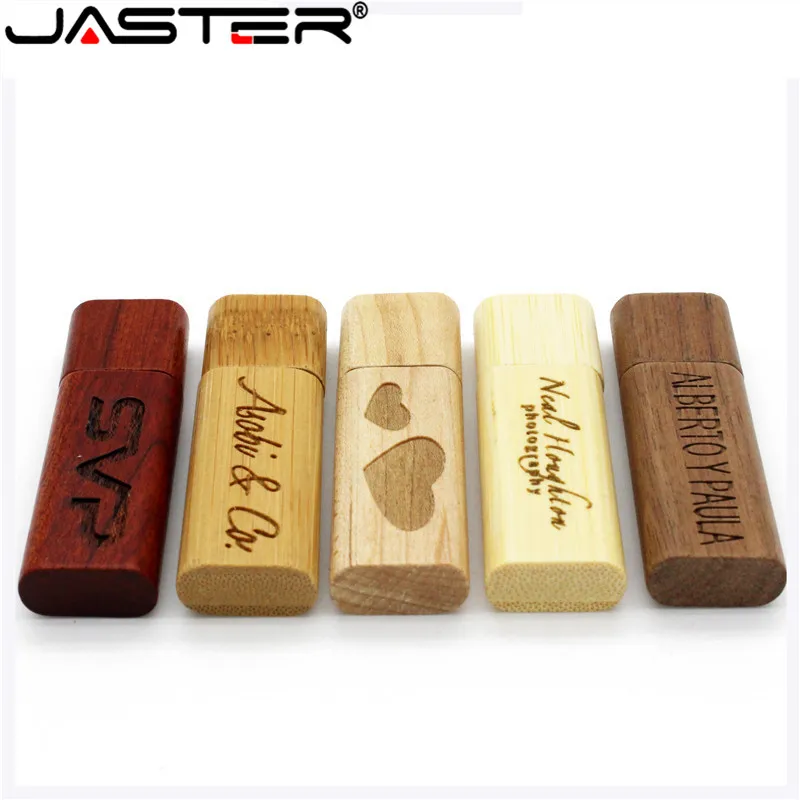 JASTER деревянный бамбук USB флешка флэшки щепы флешки 4 ГБ 8 16 32 memory stick U диск