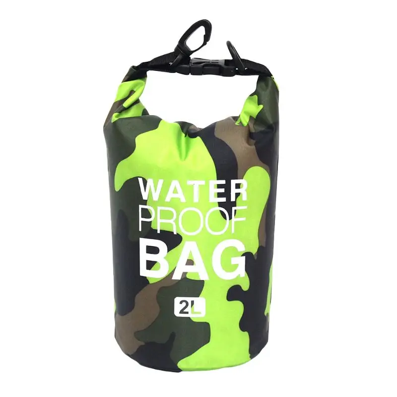 Водонепроницаемая сумка для плавания, сухая сумка, камуфляжная, цвета, для рыбалки, гребли, каякинга, для хранения, Дрифтинг, сумка для рафтинга, 2л, 5л, 10л, 15л, 20л, 11уп - Цвет: Green 2L