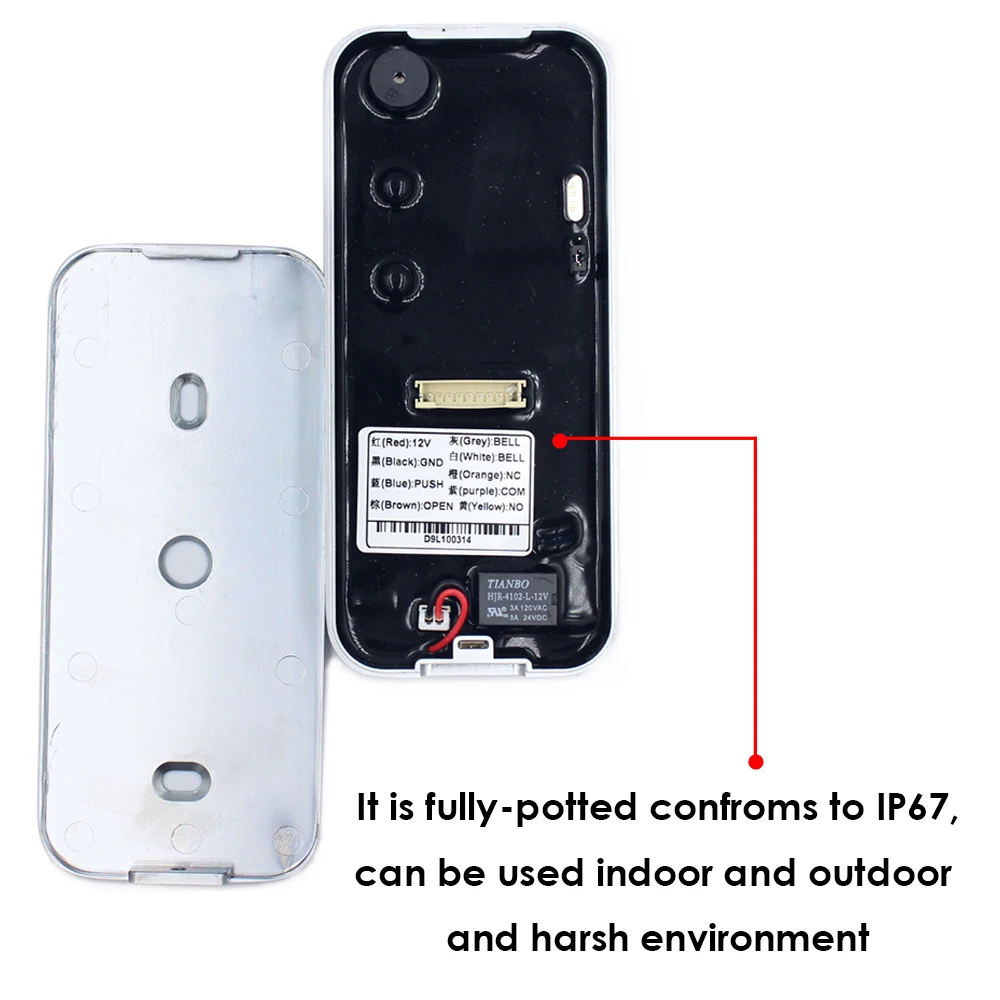 IP67 Waterproof Backlight RFID Metal Door Access Control Reader Keypad 1000 Users 125KHz EM Card door opener