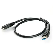 Высокоскоростной Micro USB3.0 кабель 1 шт. USB3.0 type A к Micro B провод для Samsung S5 жесткий диск черный
