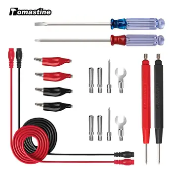 

18-in-1 Universal 1000V 10A 20A Thin Tip Needle Multi Meter Test Lead Probe Wire Pen Cable Multimeter Tester with Screwdriver