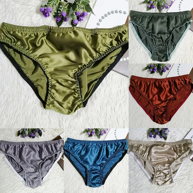 Women's Underpants Satin Silk Seamless Knicker Briefs Underwear