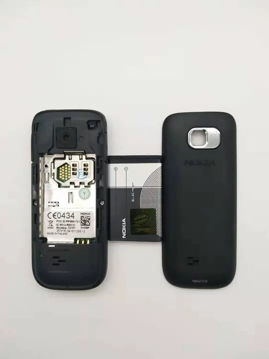 Nokia C2-01 разблокированный мобильный телефон C2 2," 3.2MP Bluetooth русский и Иврит Клавиатура Восстановленный GSM/WCDMA 3g телефон