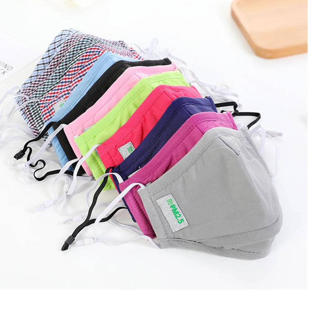 Unisex Cotton Mouth Mask PM 2.5 Filter Windproof Mouth Face masks anti dust mask Activated carbon filter Mask
