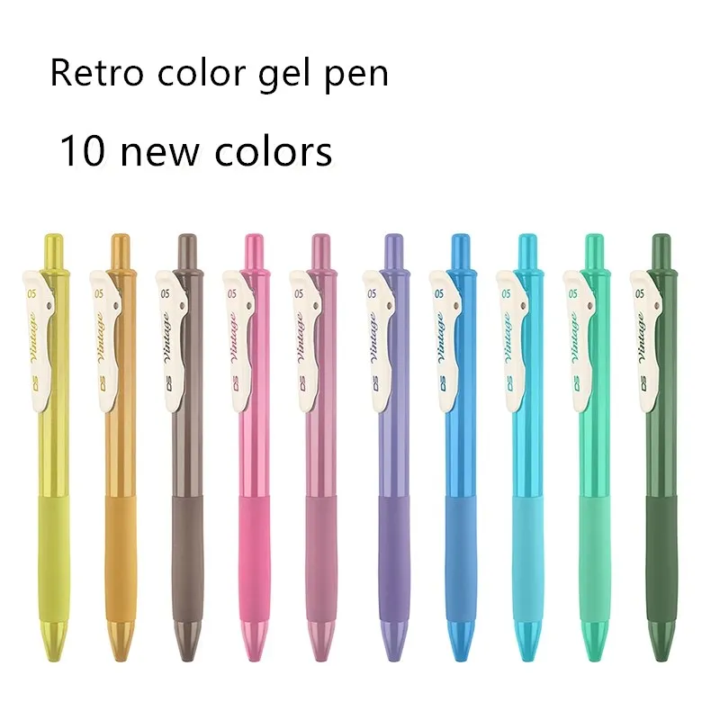 

1pc Quick Dry Retro New Color Gel Ink Pen 0.5mm Vintage Pen for Journaling DIY Gift Card Coloring Drawing School Office Supplies