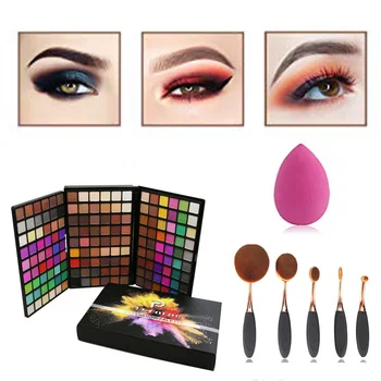 

162Colors EyeShadow Palette Powder Professional Makeup Brush Set and Powder Blender Gorgeous Cosmetic Color Eyeshadow Palett set