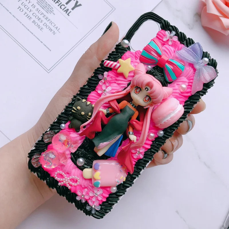 Чехол для Samsung note 8/plus сделай сам 3D Sailor Moon чехол телефона Galaxy s8/s9/s10 + s6/s7edge ручной