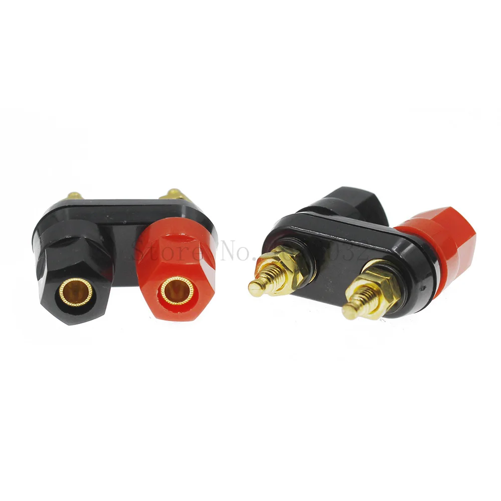 Quality Banana plugs Couple Terminals Red Black Connector Amplifier Terminal Binding Post Banana Speaker Plug Jack