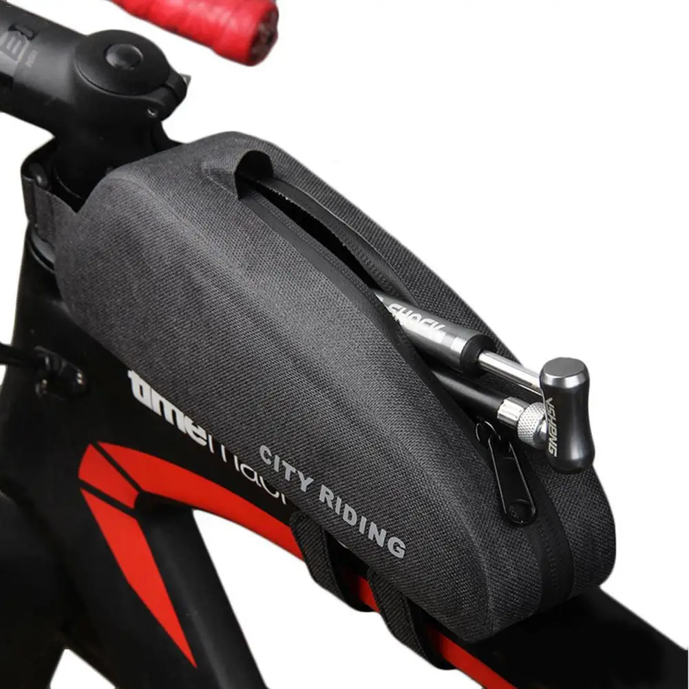 cheap Cycling Bike Bicycle Top Front Tube Bag Waterproof Frame Bag Big Capacity MTB Bicycle Pannier Case Bike Accessories