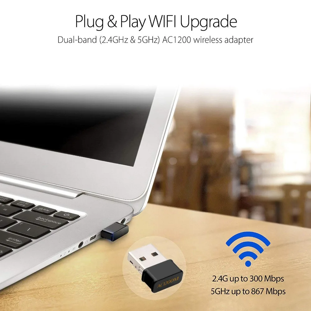 AMKLE 1200 Мбит/с беспроводной USB Wifi адаптер ЛВС USB Ethernet 2,4G 5G Двухдиапазонная сетевая карта с интерфейсом USB Wifi ключ 802.11n/g/a/ac