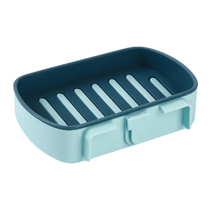 Powerful Suction Cup Soap Dish Holder Wall Mount For Bathroom Kitchen Blue