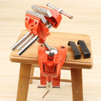 

Universele Tafel Bankschroef Aluminium Swivel Tafelblad Klem Vice Kantelt Draaien 360 Graden