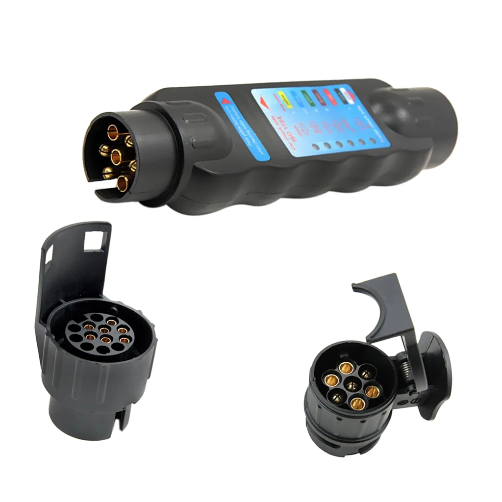 3 Pieces 7Pin 13Pin Car Vehicle Towing Trailer Socket Diagnostic Tester
